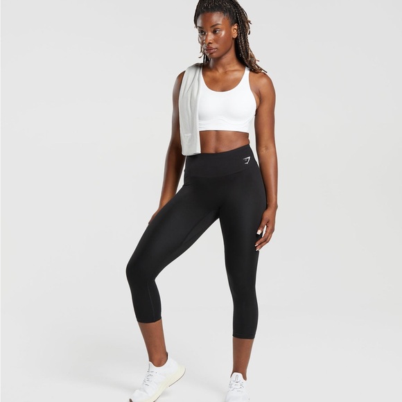 Gymshark CROSS BACK SPORTS BRA white XL NWT - Picture 3 of 7